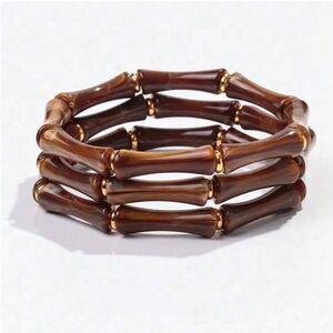 Brown Bamboo-Inspired Bracelet N1423